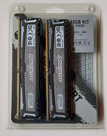 RAM Ballistix Sport LT 16GB (2x8GB) DDR4 3000 MHz