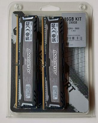 RAM Ballistix Sport LT 16GB (2x8GB) DDR4 3000 MHz