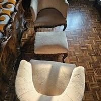 N. 2 POLTRONE 1 POGGIAPIEDI VINTAGE