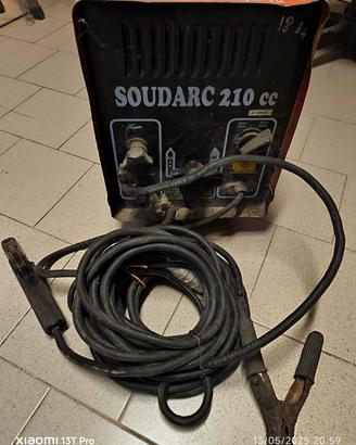 saldatrice soudarc 210 cc completa di cavi rame