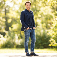 Outfit Uomo Tg. M Giacca Camicia Jeans Scarpe