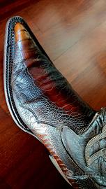 STIVALI IN ZAMPA DI STRUZZO.  TG. 9 1/2