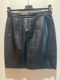 Gonna in pelle blu