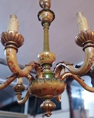 lampadario in legno 