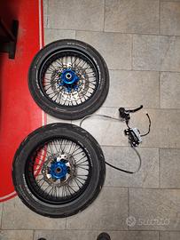 Cerchi motard FaBa 17  + motomaster completo 
