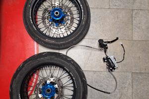 Cerchi motard FaBa 17  + motomaster completo 