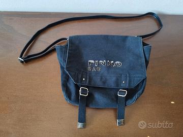 borsa Pinko in tessuto grigia