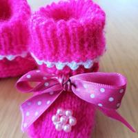 scarpine di lana fatte a mano