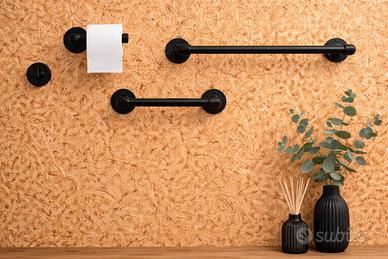 Set bagno stile industrial basic nero