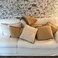 Sei fodere cuscini in cotone e coperta coordinata