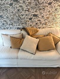 Sei fodere cuscini in cotone e coperta coordinata