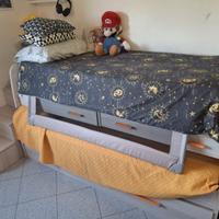 Struttura 3 letti con gradini contenitore annessi