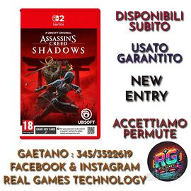 ASSASSIN'S CREED SHADOWS SWITH 2 USATO GARANTITO
