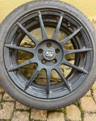 4 cerchi msw 85 17” pollici 5 fori con pneumatici