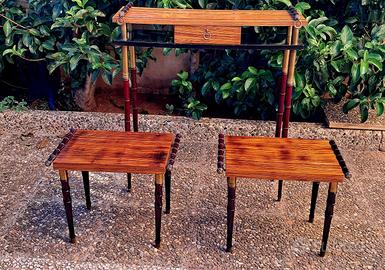 console e due tavolini Design Anni6070