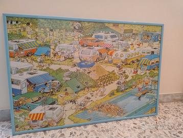 Cornice azzurra con puzzle 1500 pezzi