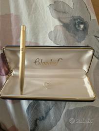 penna a sfera Vintage Columbus placcata oro