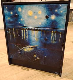 Mobile Ikea Rast dipinto a mano