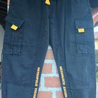 Pantaloni cargo uomo neri e gialli M