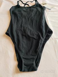 Body danza nero, spalline ad intreccio, L, Capezio