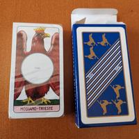 Mazzo di carte piacentine vintage vecchio logo RAI