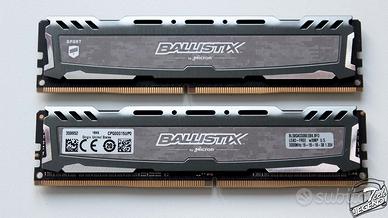 RAM DDR4 16gb (2x8gb) 3000mhz Crucial Ballistix  