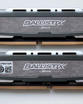 RAM DDR4 16gb (2x8gb) 3000mhz Crucial Ballistix  