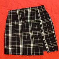 Gonna corta poliestere quadri S