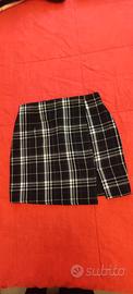 Gonna corta poliestere quadri S