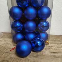 palline blu / statuine natività / palla di vetro