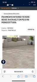 56 mq piastrelle per interno 34x34 + battiscopa