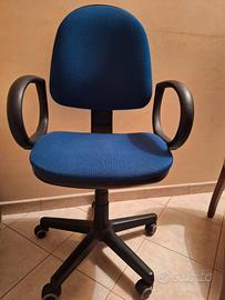 Sedia da ufficio di tessuto