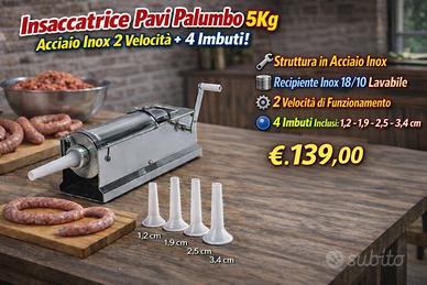 Insaccatrice Pavi Palumbo 5Kg Acciaio Inox