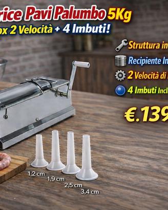 Insaccatrice Pavi Palumbo 5Kg Acciaio Inox