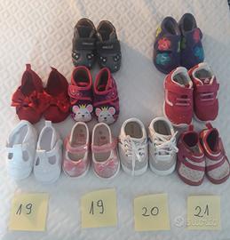  lotto di scarpe e pantofole bimba