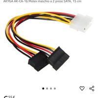 Set 2 pacchi cavi adattatori Akiga AK-CA-16