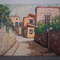 Quadro ad olio "Periferia di Caserta"