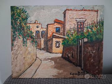 Quadro ad olio "Periferia di Caserta"