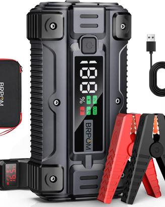 **BRPOM Avviatore Auto 6000A 26800mAh con Torcia L