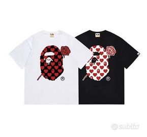 T shirt Bape con cuori