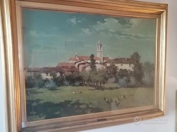 Quadro ad olio su tavola di Ercole Magrotti