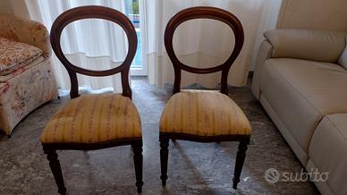 sedie soggiorno in mogano