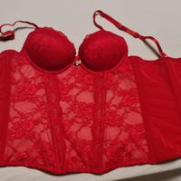 guepière rossa pizzo