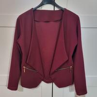 Giacca corta elegante taglia unica bordeaux