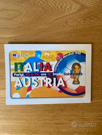 Carta telefonica Italia Austria Mondiali 1998