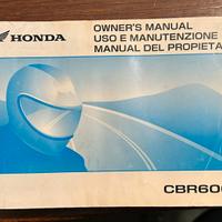 Libretto manutenzione cbr 600 f 01/06