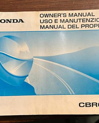 Libretto manutenzione cbr 600 f 01/06