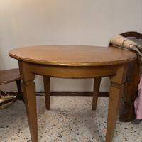 Tavolo, legno, classico rotondo, piegevole