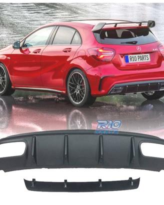 DIFFUSORE MERCEDES CLASSE A W176 LOOK AMG A45 NERO