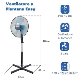 ARDES AR5EA40P Ventilatore a Piantana 40 cm